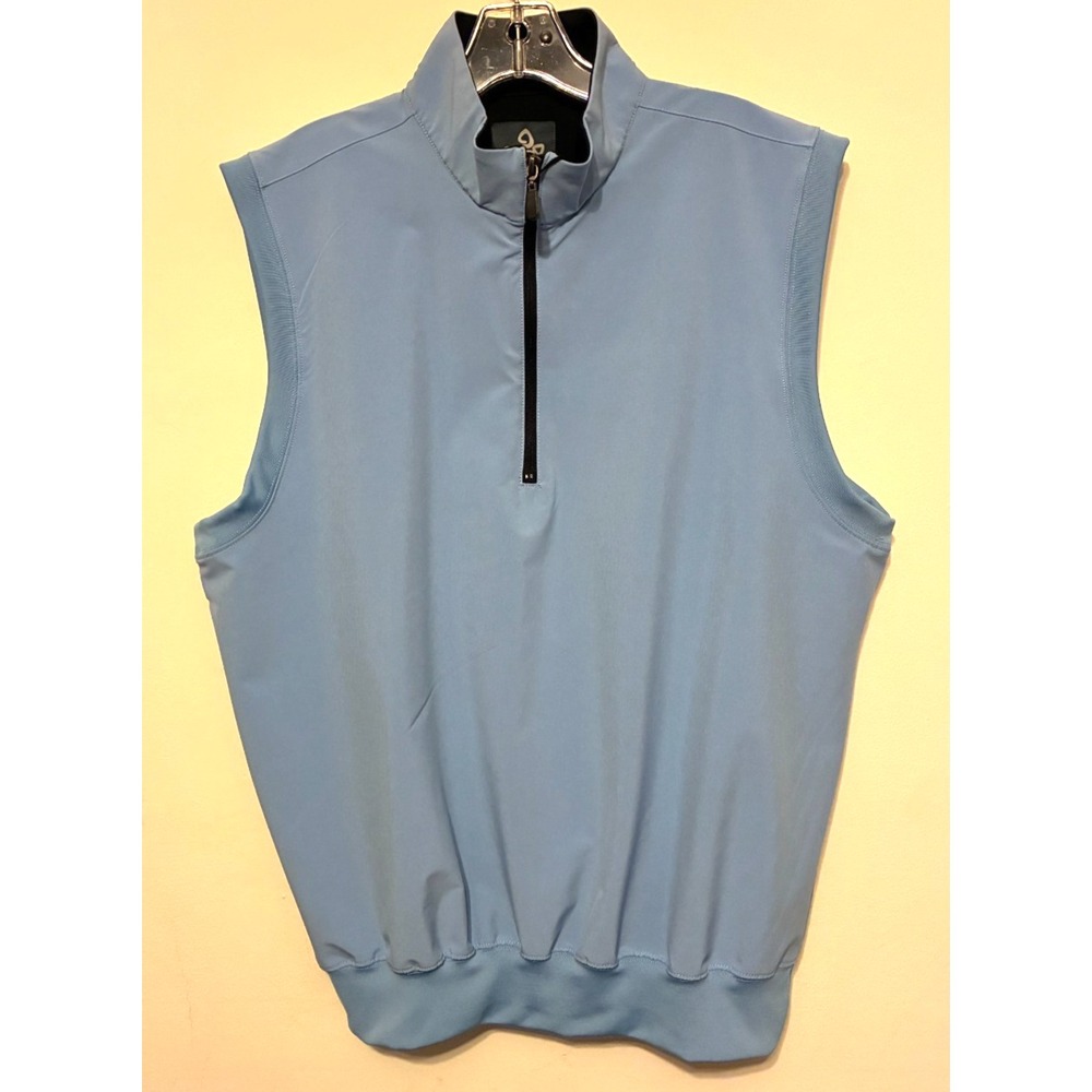 Turtleson Men's Tour Performance 1/4 Zip Vest Blue MEDIUM Wind & Water  NEW